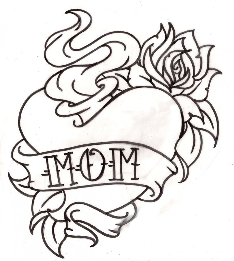 tattoo-templates-heart-mother