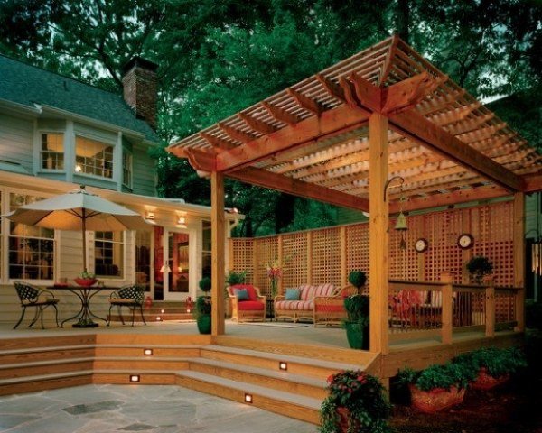 nice-idea-patio-design-levels-wood-pergola