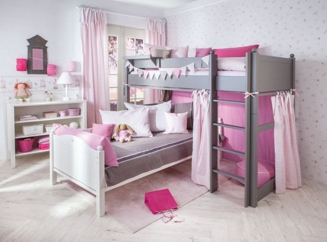 quarto-criança-quarto-jovem-menina-loft-cama-beliche-cama-moderno-linho