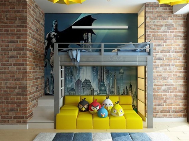 tema-decoração-quarto-infantil-andry-birds-batman-wallpaper