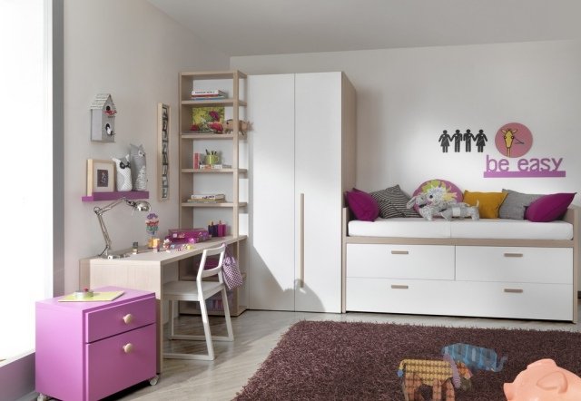 Beliche-meninas-quarto-escrivaninha-com-gavetas-guarda-roupa-têxteis-lar