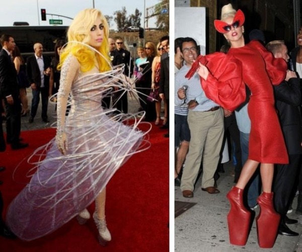 Gaga roupas excêntricas peças da moda fantasias festa assustadora de halloween