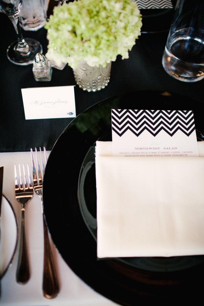 decoração de mesa-casamento-preto-branco-preto-louças