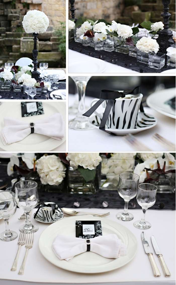 decoração de mesa-casamento-preto-branco-idéias-padrão