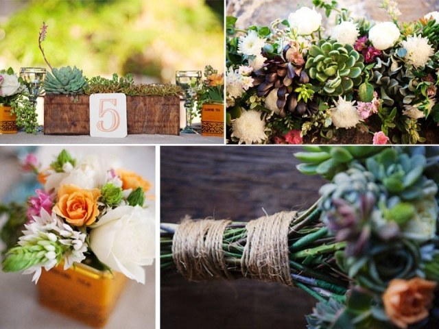 casamento-decoração-colagem-flores-laranja-verde