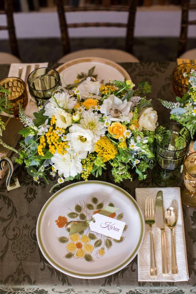 decoração-mesa-fresca-amarelo-marrom-casamento