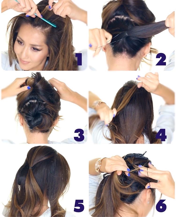 Penteados de baile-faça-você-mesmo-instruções-arrume-o-cabelo comprido