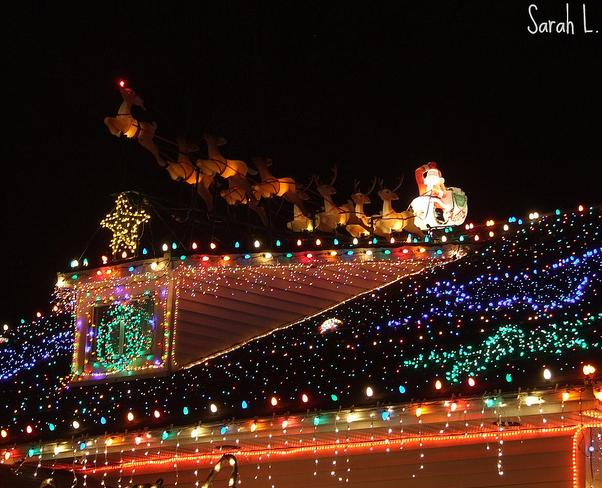 Decorações externas Natal Papai Noel telhado de trenó