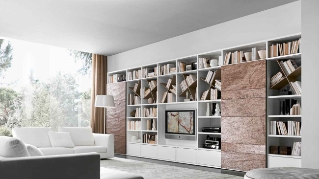 Bookshelf Systems Modern-Texture Presotto-Design Itália