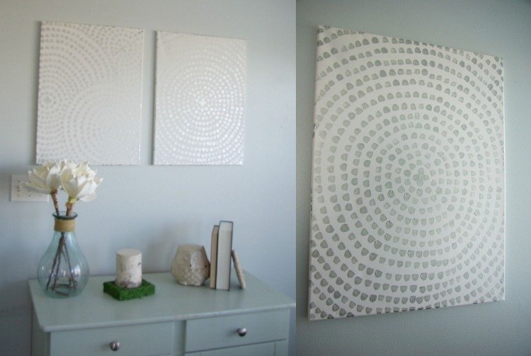 pictures-make-your-own-wall-decoration-white-grey-monochrome-dots-canvas