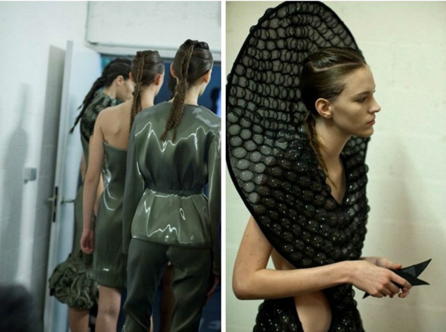 Vestido-em-verde-preto-futurista