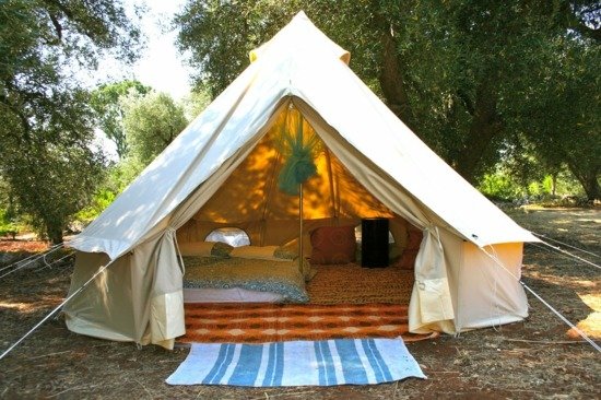 Acampamento de férias glamoroso em grande estilo