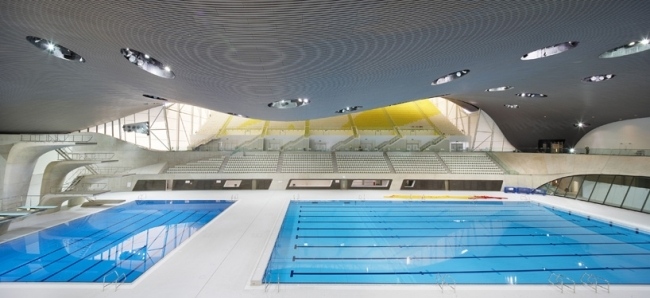 competições de piscina de zaha hadid em Londres