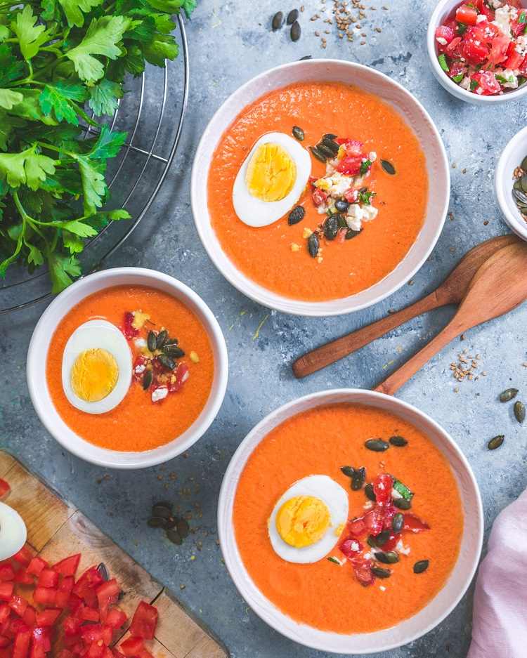 tapas receitas legumes sopa de tomate espanhol gazpacho servir frio