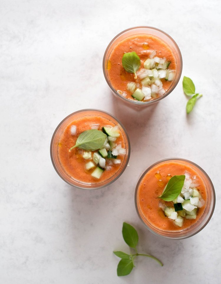 gazpacho tapas tomate receitas fácil rápido sopa fria vegetariana