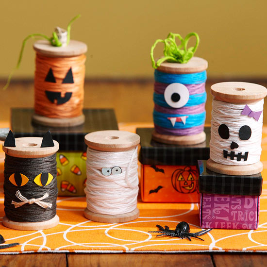 Monstros criam você mesmo decorações de Halloween para a mesa