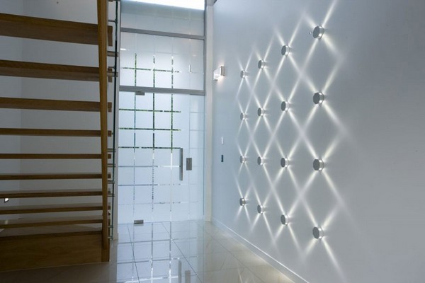 Luzes de parede LED com design de corredor