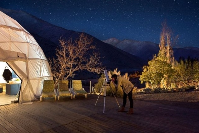 elqui domos hotel chile telescópio terraço glamping relaxamento