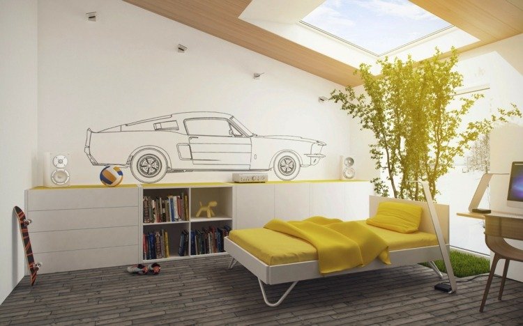 cor parede design design simples carro esboço planta clarabóia