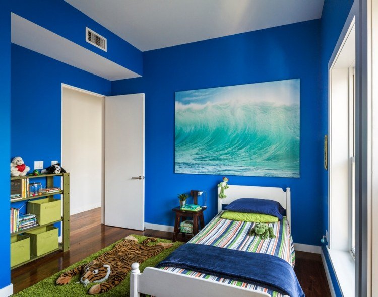 color-wall-design-children-room-boy-cobalt-blue-wall-color-waves-motif-poster