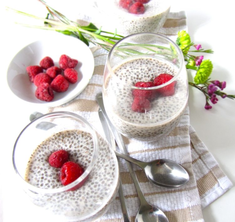 Pudim de semente de chia fazendo receitas rápidas sem glúten