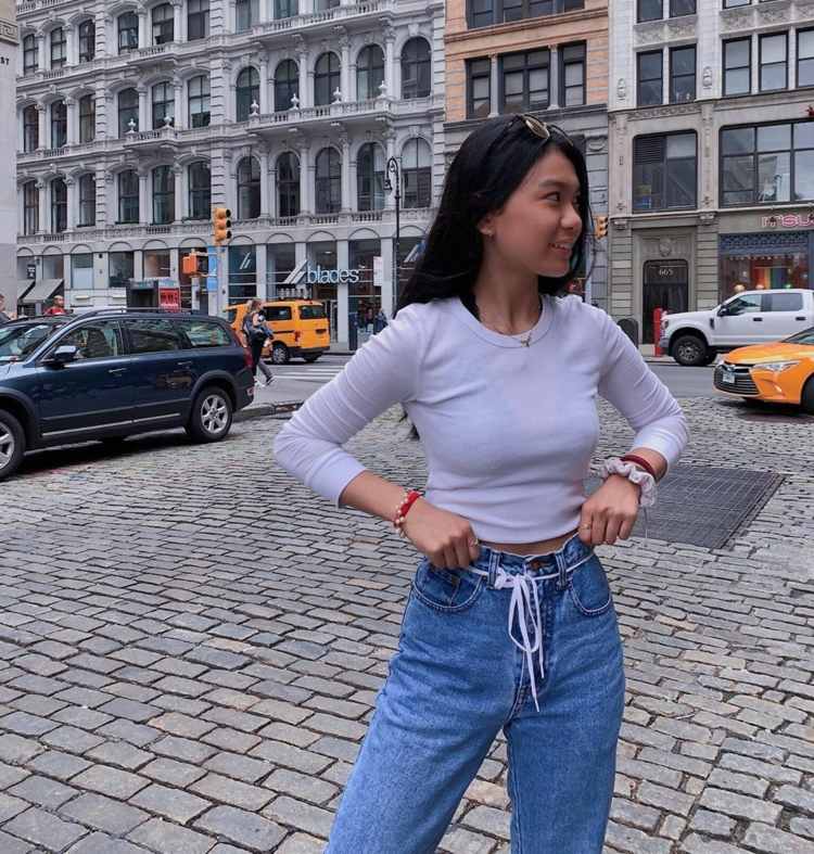 Cinto de cadarço Trend 2020 Mom Jeans Outfit Ideas Inverno