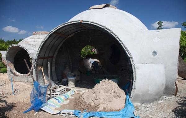 blocos de cimento de construção barata formato de cúpula barata