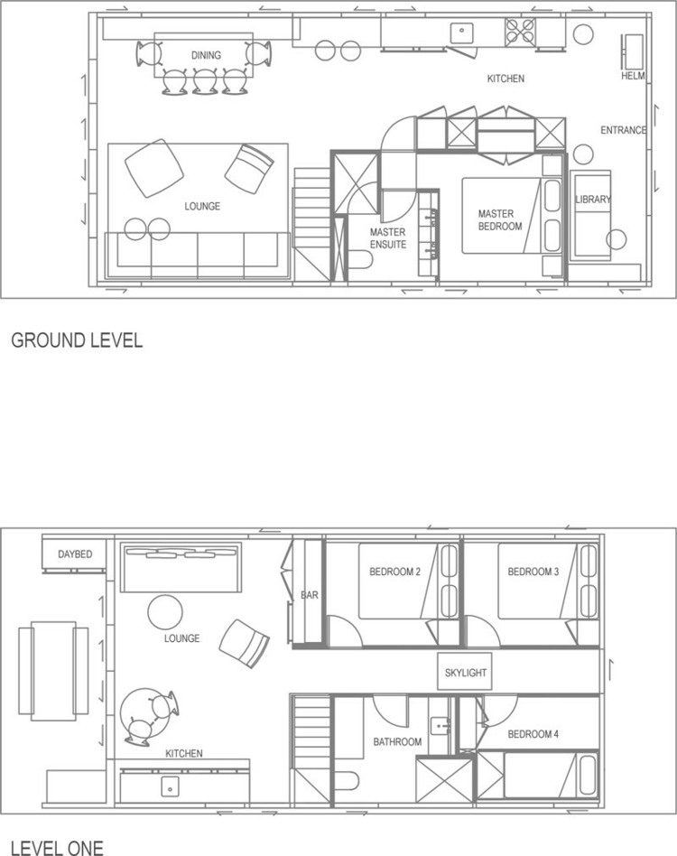 casa flutuante planta baixa piso piso de mobiliário sala cozinha