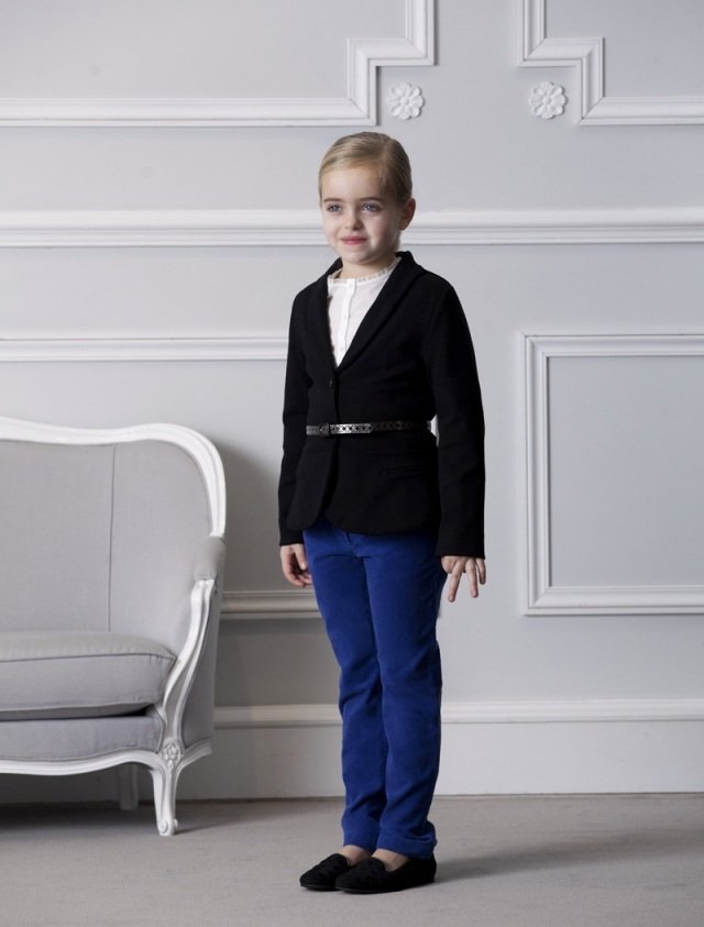 exclusivo-infantil-moda-para-matrícula-escola-dior-longo-azul-calça-blazer-preto