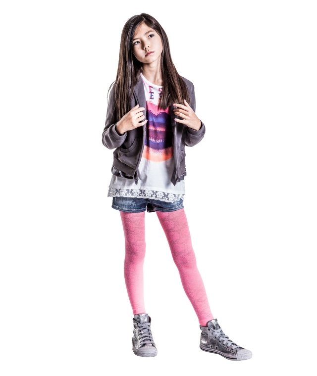 moda infantil-exclusiva-para-escola-matrícula-rosa-leggings-diesel-meninas