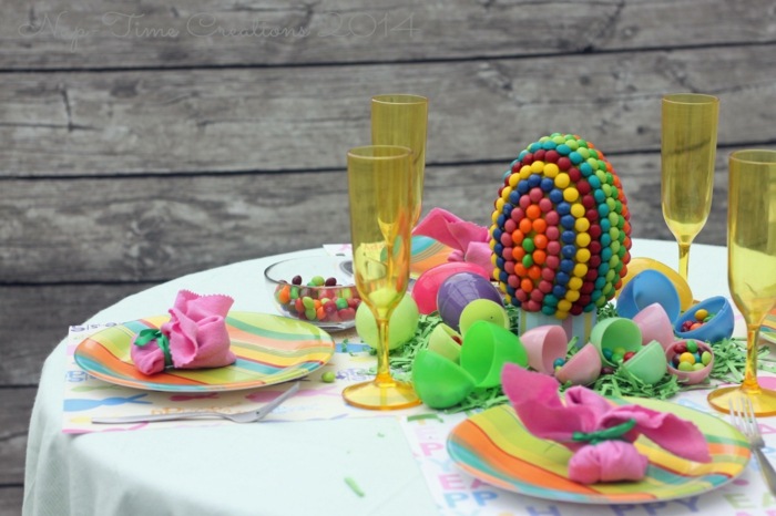 Easter-table-decoration-diy-colorful-egg-plate