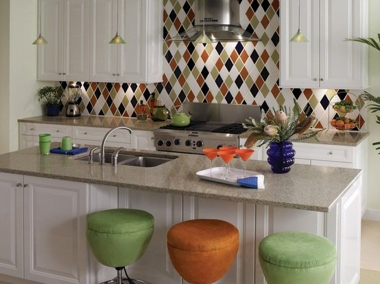 Cozinha splashback-ideas-tile-mirror-arlequin-pattern