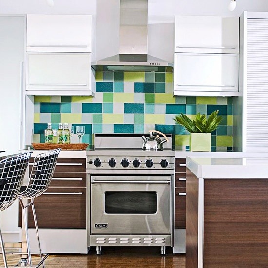 Cozinha splashback-ideas-tile-mirror-green