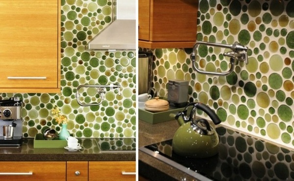 Cozinha splashback-ideas-green-dotted-tile-mirror