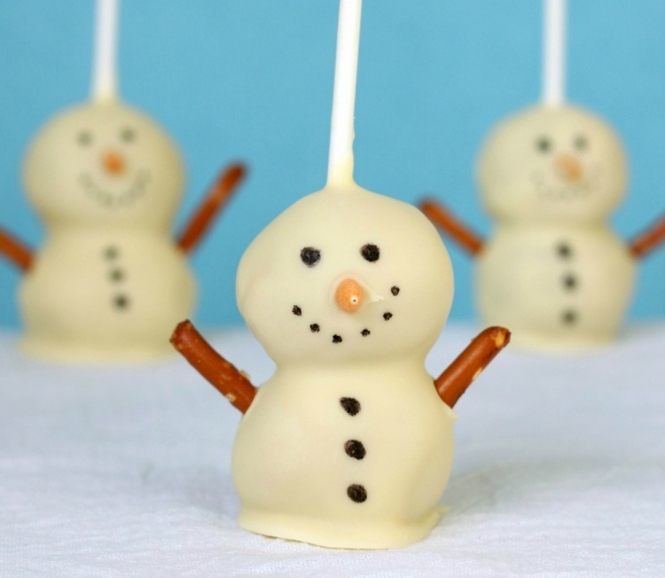 Faça você mesmo biscoitos de boneco de neve