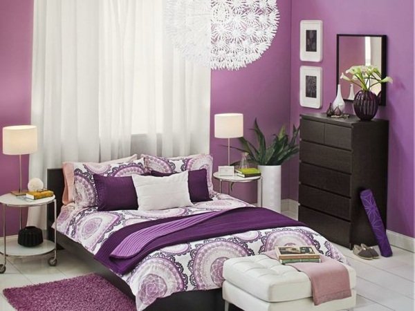 quarto roxo decorar ideias com fotos