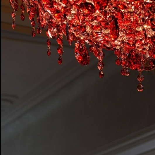 lustre vermelho - design elegante