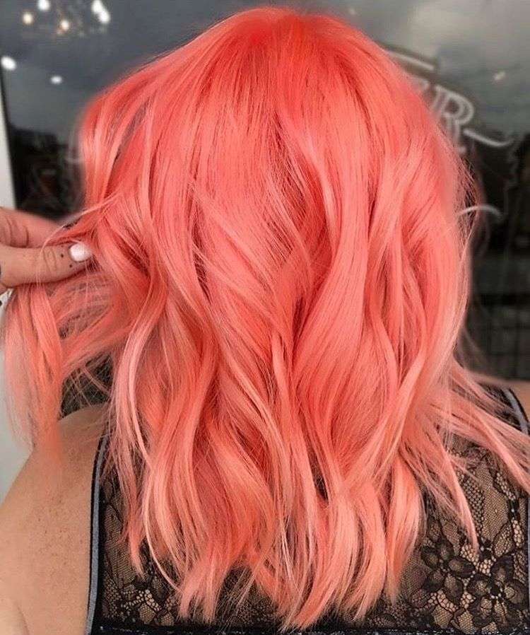 Cabelo Coral Tendência de cabelo Idéias de cores de cabelo Long Bob Penteado Tendências da moda no verão