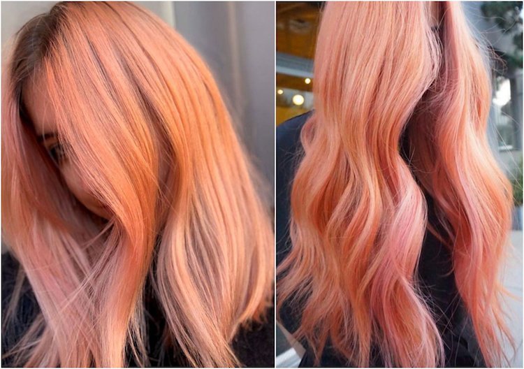 Living Coral Hair Cor de cabelo Tendências de cabelo no verão 2019