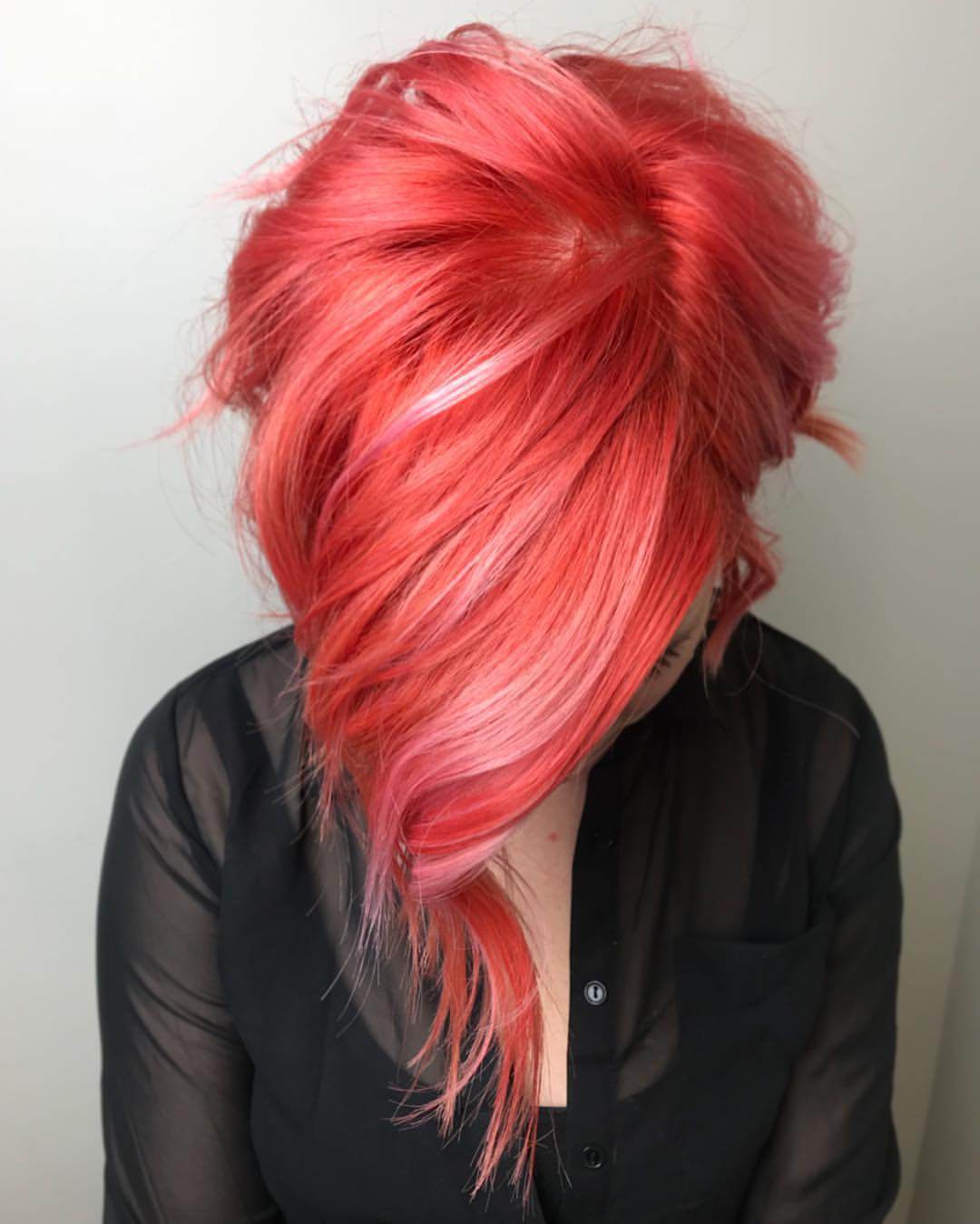 Living Coral Hair Color Hair Tendências do verão 2019