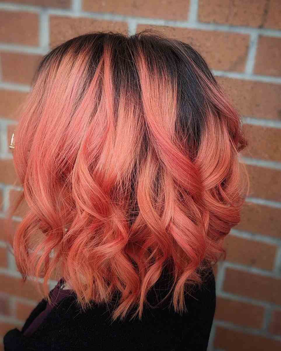 Living Coral Hair Trend: Cabelo curto Ombre no verão 2019