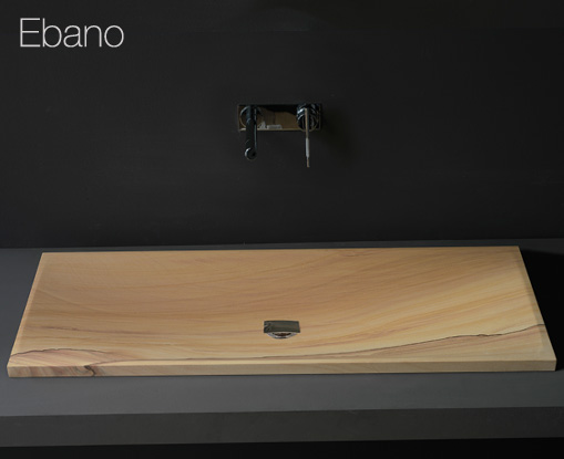 ebano wood design vanity contraste concreto cor bancada