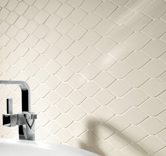 Ideias para pisos design moderno - porcelanato mosaico - branco Bellac-Stone Grestec