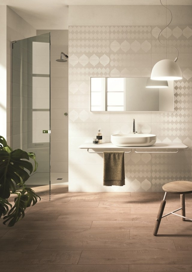 Parede e piso-porcelana-branco-marrom design de grés fino EdilCuoghi-Ceramiche