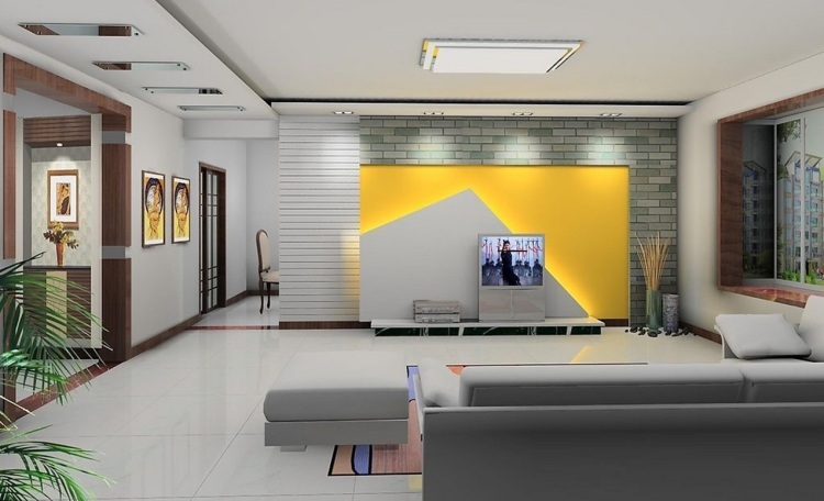 moderno-living-wall-led-design-yellow-wall-flat-floor-white-gloss-sofa