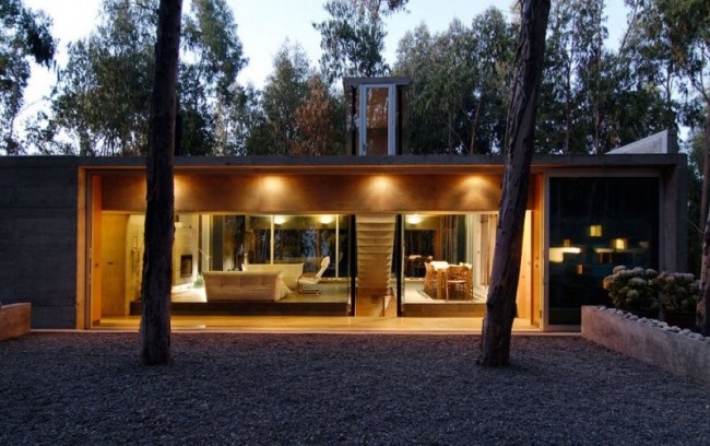 casa moderna com telhado plano chile gubbins arquitectos lighting