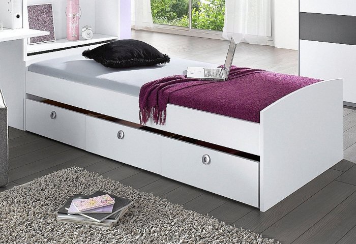 cama-jovem-moderna-com-cama-de-hóspede-sofá-funcional-fumaça-branco-cinza-metálico