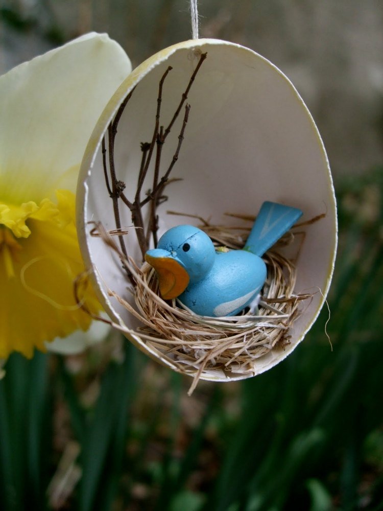 Easter nest-tinker-faça-você-mesmo-casca-de-ovo-ornamentos-decoração