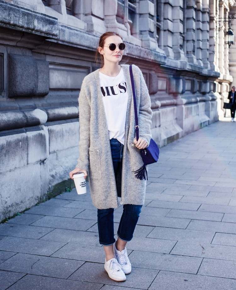 outfit-ideas-cardigans-oversize-grey-jeans-white-tshirt-sunglasses