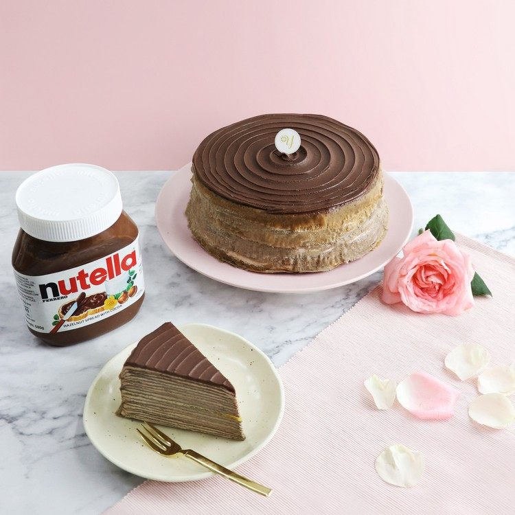 Receita de panqueca de chocolate Nutella Torta feita de panquecas com creme de chocolate